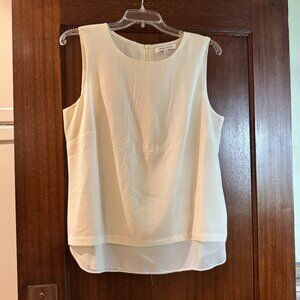 Rose + Olive cream crepe tank